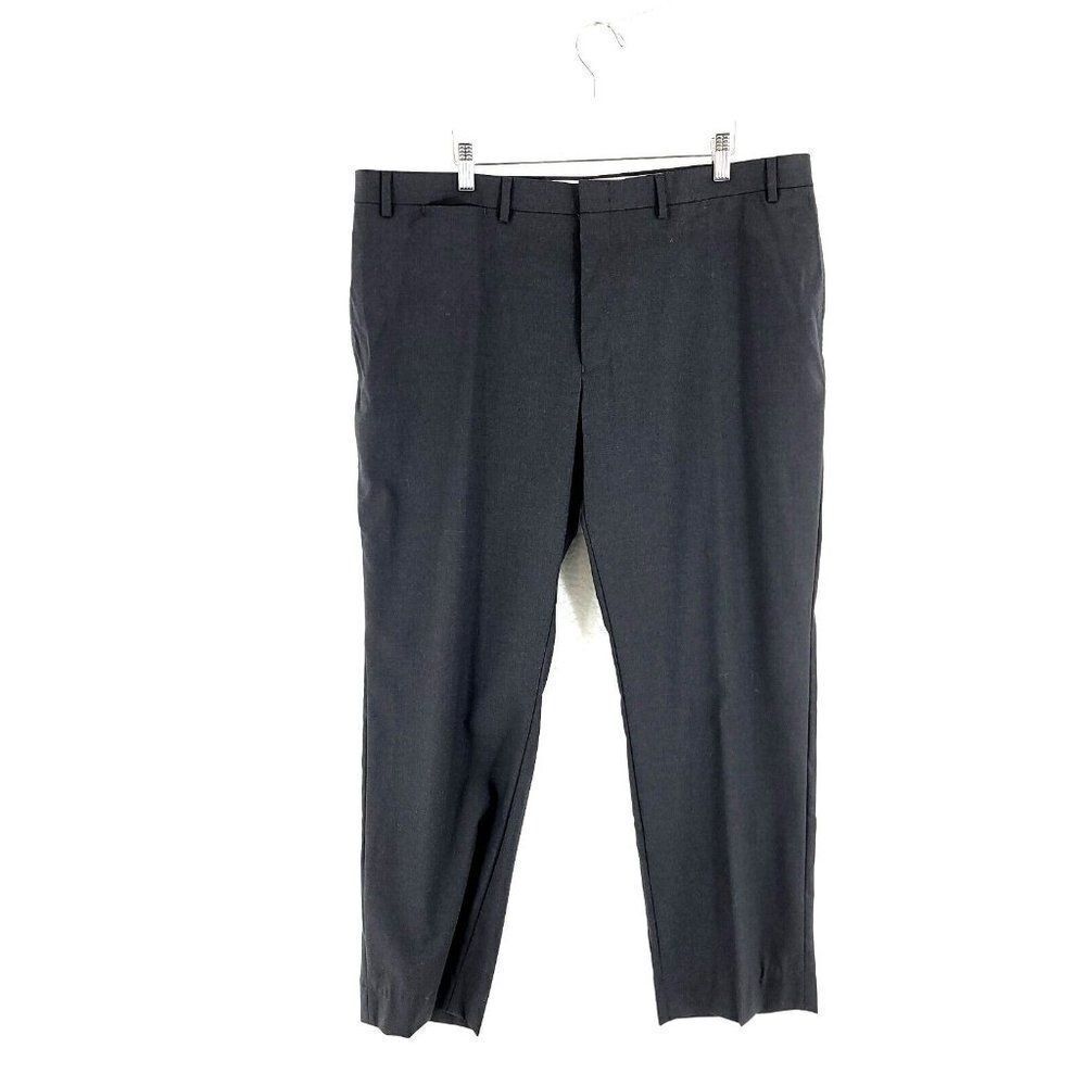 Lauren Ralph Lauren Slim Fit Wool Gray Flat Front Dress Pants 40/30 Lined Partia